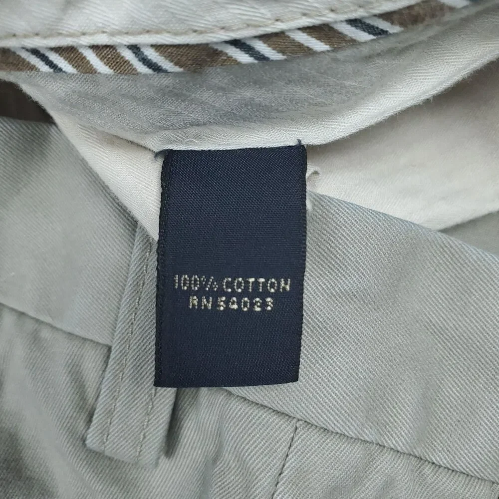Banana Republic Dawson Pants Men's 33x34 Beige Relaxed Fit 100% Cotton - Picture 4 of 14